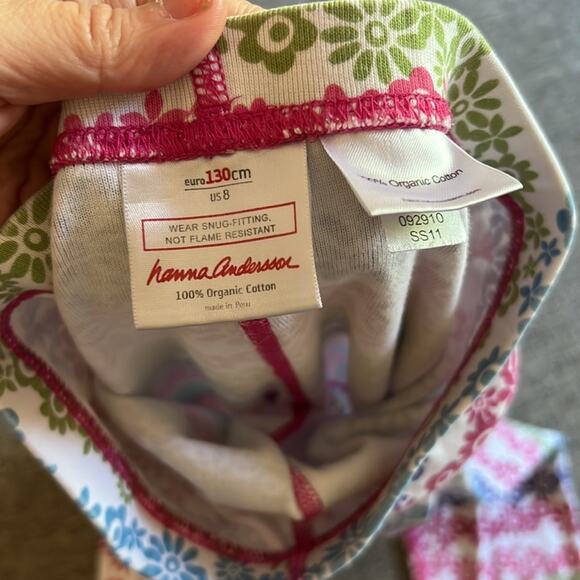 Hanna Andersson Floral Girls Leggings - Colorful and soft - Pink Bottoms - 8 - Picture 4 of 4